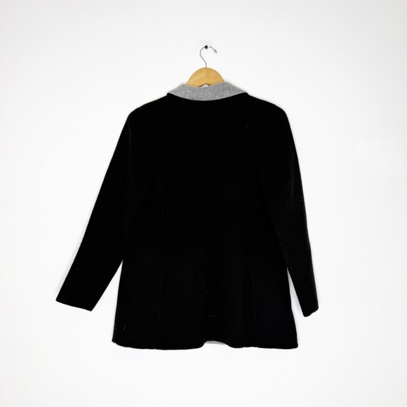 Talbots Petite Double-Face Wool Jacket Black & Gray Size 6P - Picture 3 of 6